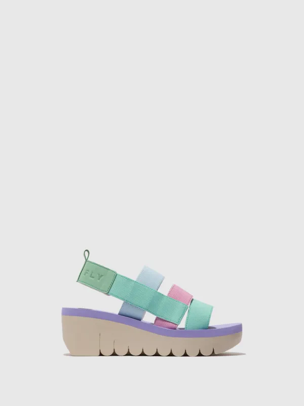 Strappy Sandals YERE847FLY SPEARMINT/MULTICOLOR/SPEARMINT sold by Fly London
