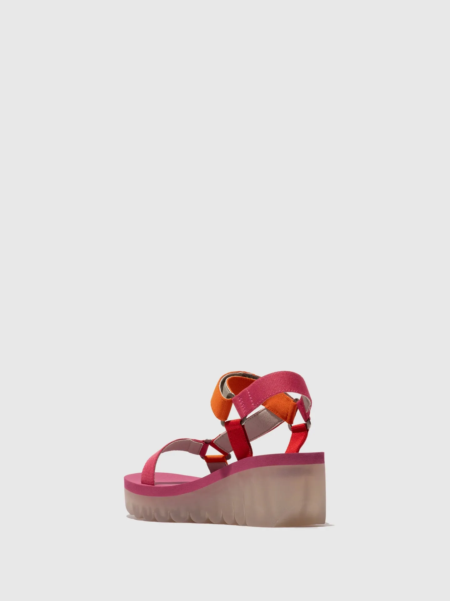 Velcro Sandals YEFA726FLY DEVIL RED/MULTICOLOR/VIOLET sold by Fly London product image thumbnail 3