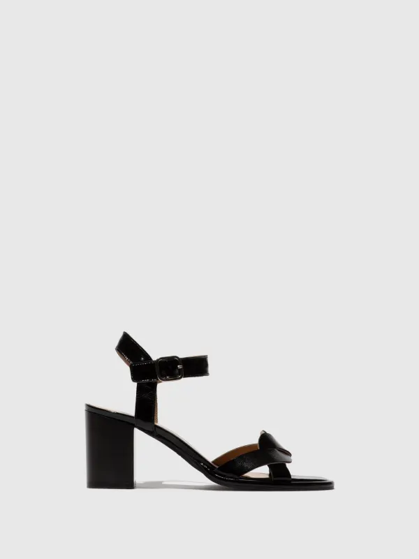 Heel Sandals MOJI263FLY BLACK sold by Fly London
