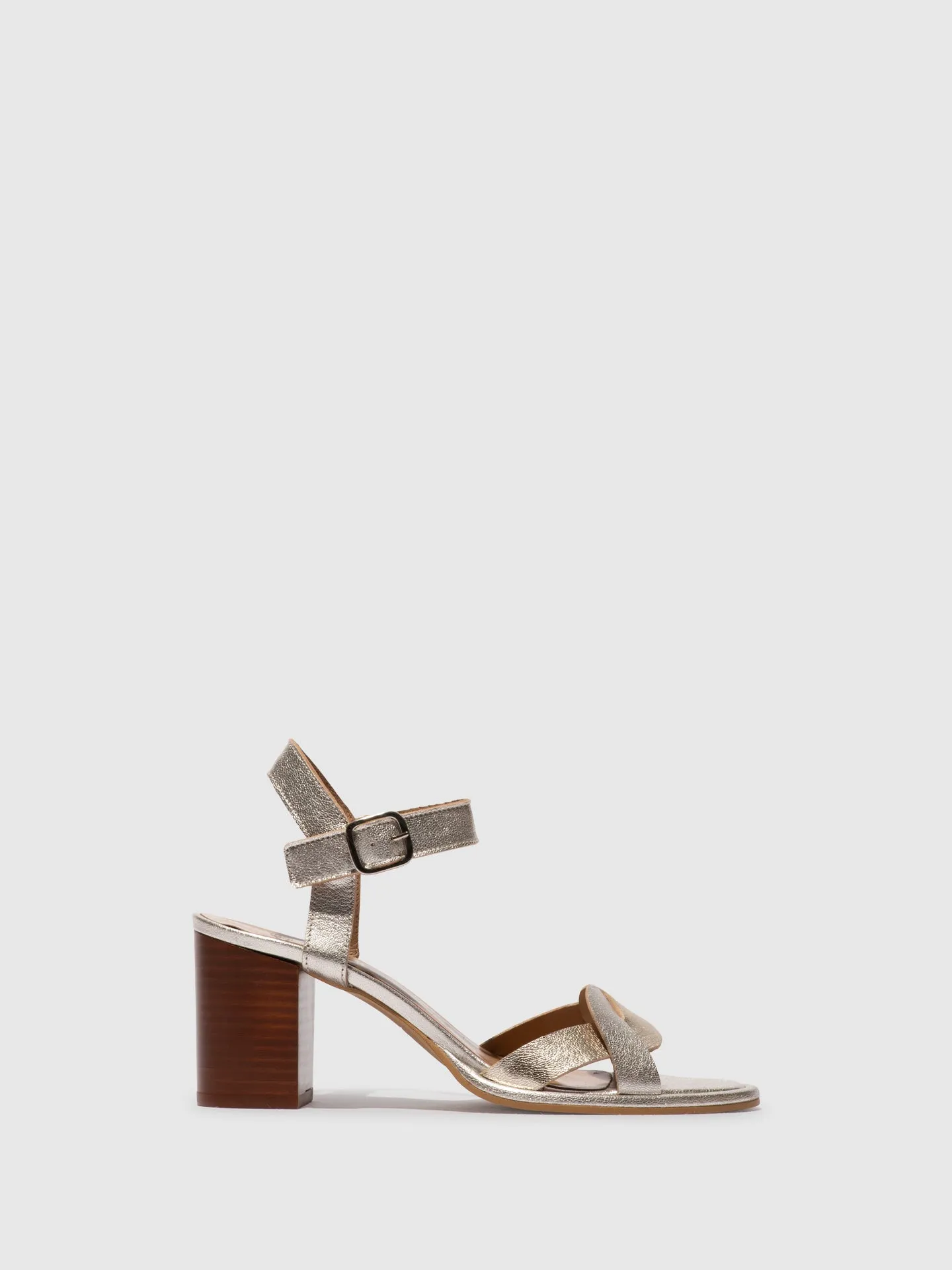 Heel Sandals MOJI263FLY SILVER/GOLD sold by Fly London