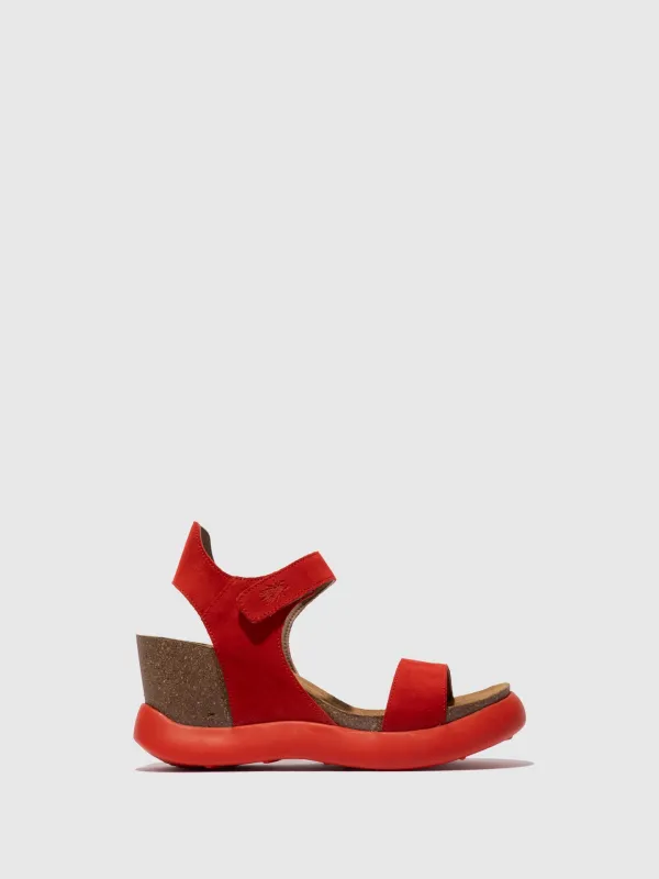 Velcro Sandals GOGO967FLY SUEDE SCARLET sold by Fly London