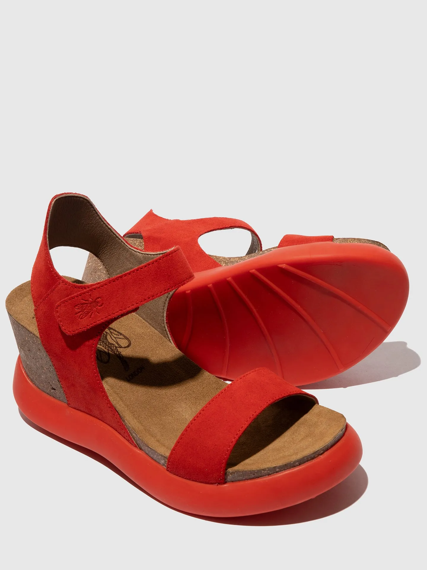 Velcro Sandals GOGO967FLY SUEDE SCARLET sold by Fly London product image thumbnail 4