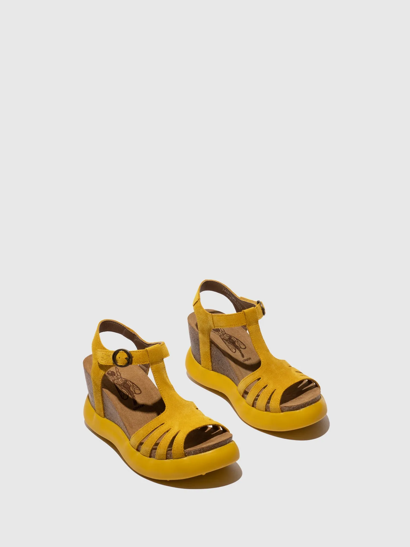 T-Strap Sandals GAIT959FLY SUEDE YELLOW sold by Fly London product image thumbnail 2