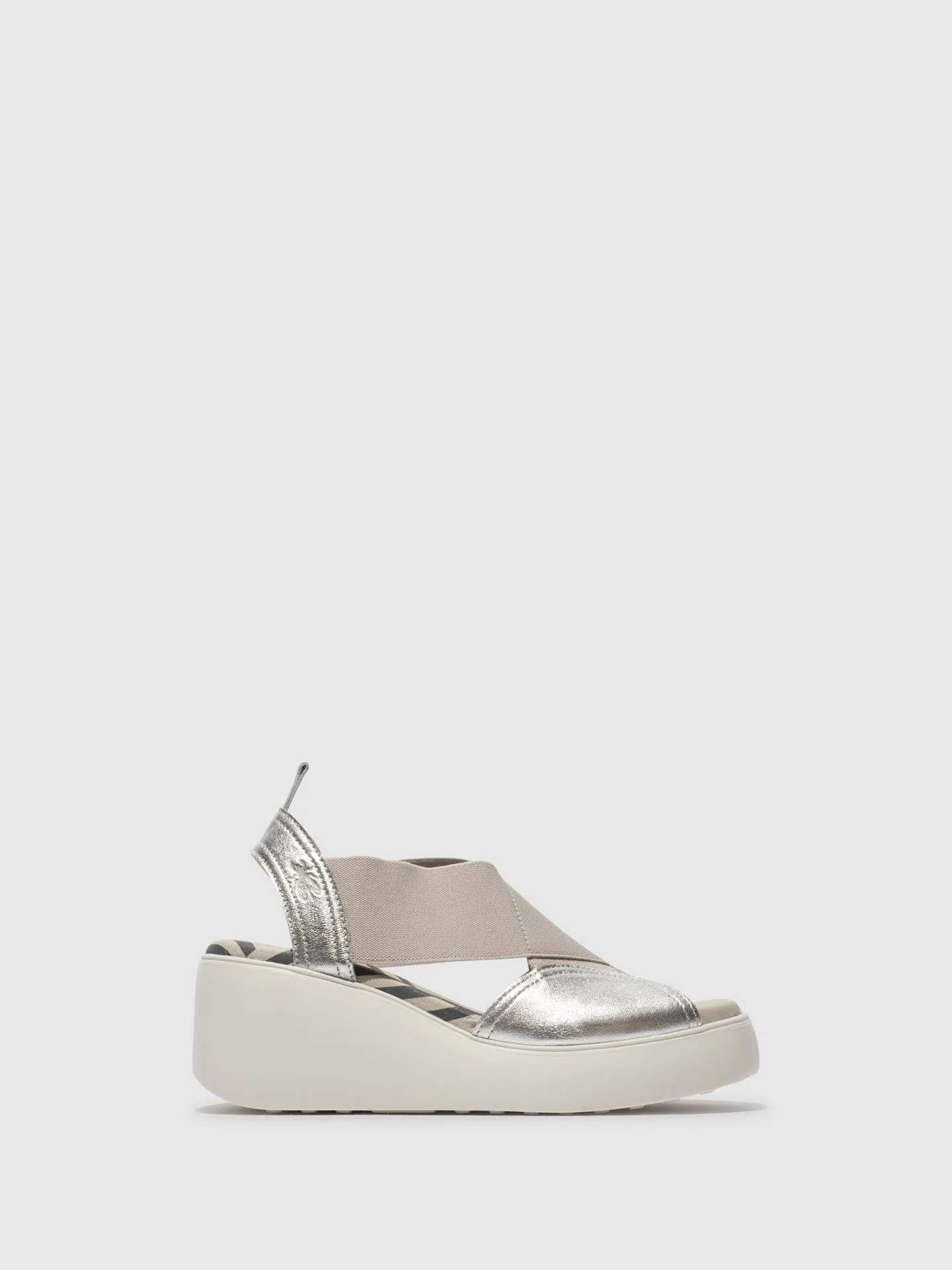 Elasticated Sandals DAIF216FLY SILVER sold by Fly London