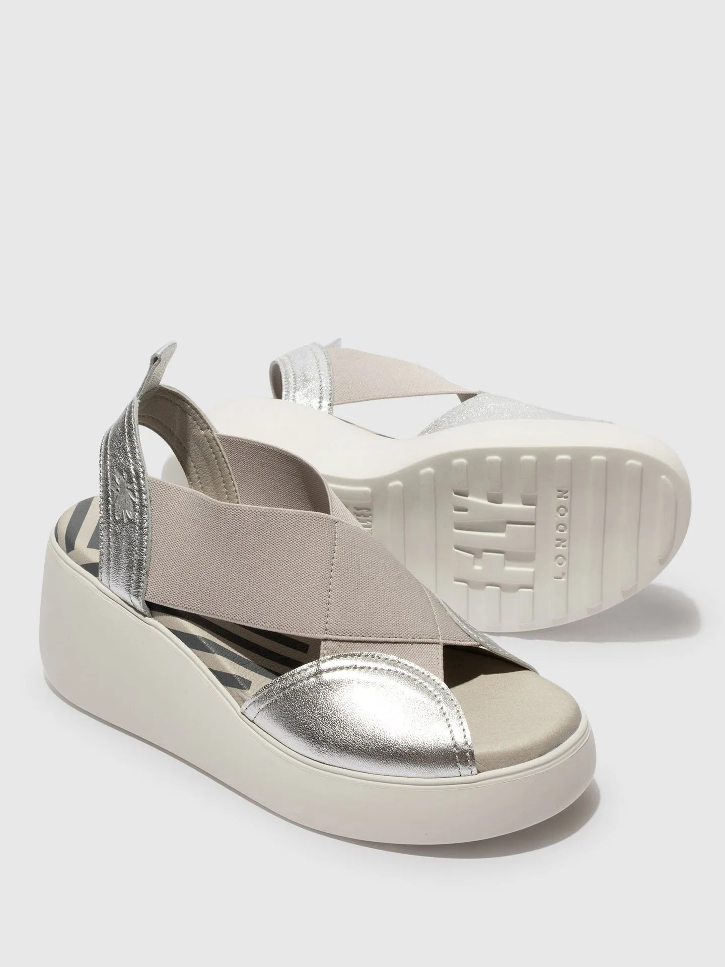 Elasticated Sandals DAIF216FLY SILVER sold by Fly London product image thumbnail 4