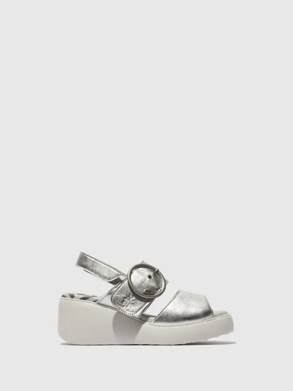 Sling-Back Sandals DIGO939FLY SILVER sold by Fly London