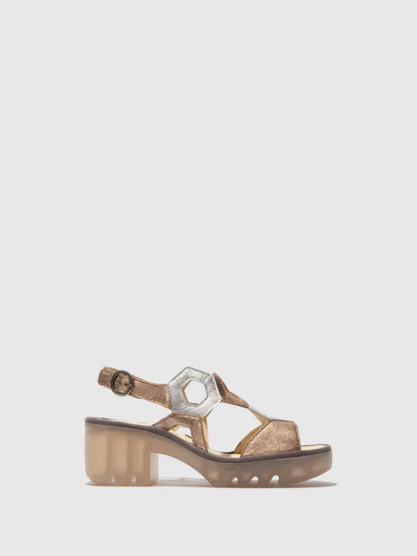 Sling-Back Sandals TEWA573FLY SAHARA/SILVER sold by Fly London