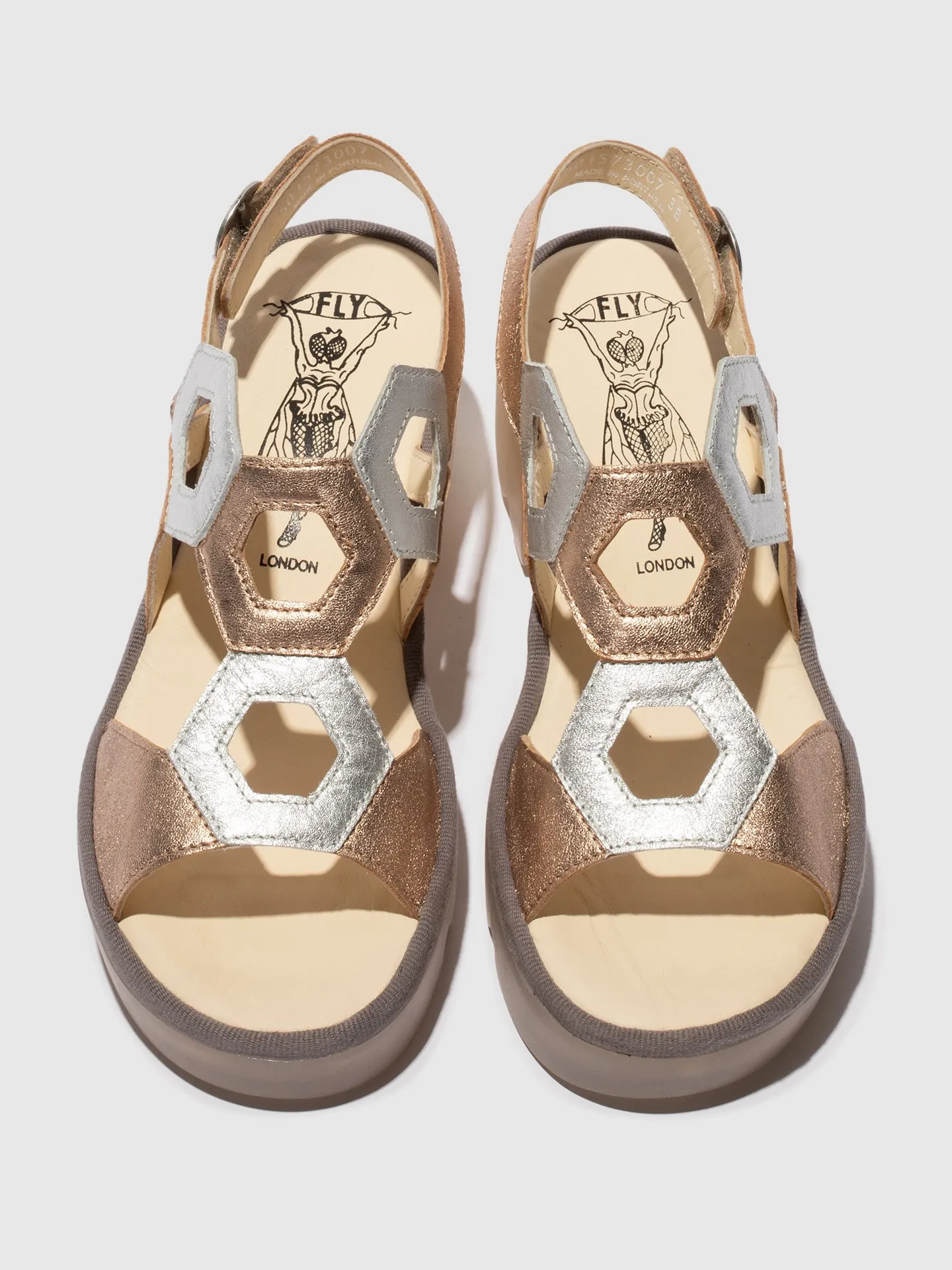 Sling-Back Sandals TEWA573FLY SAHARA/SILVER sold by Fly London product image thumbnail 4