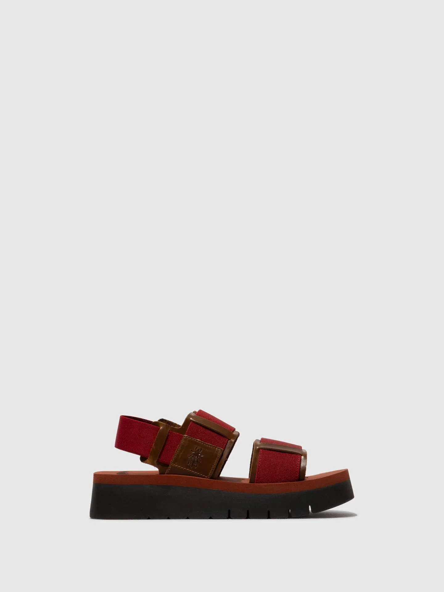 Sling-Back Sandals SORU277FLY CAMEL/DARK RED/BRICK sold by Fly London