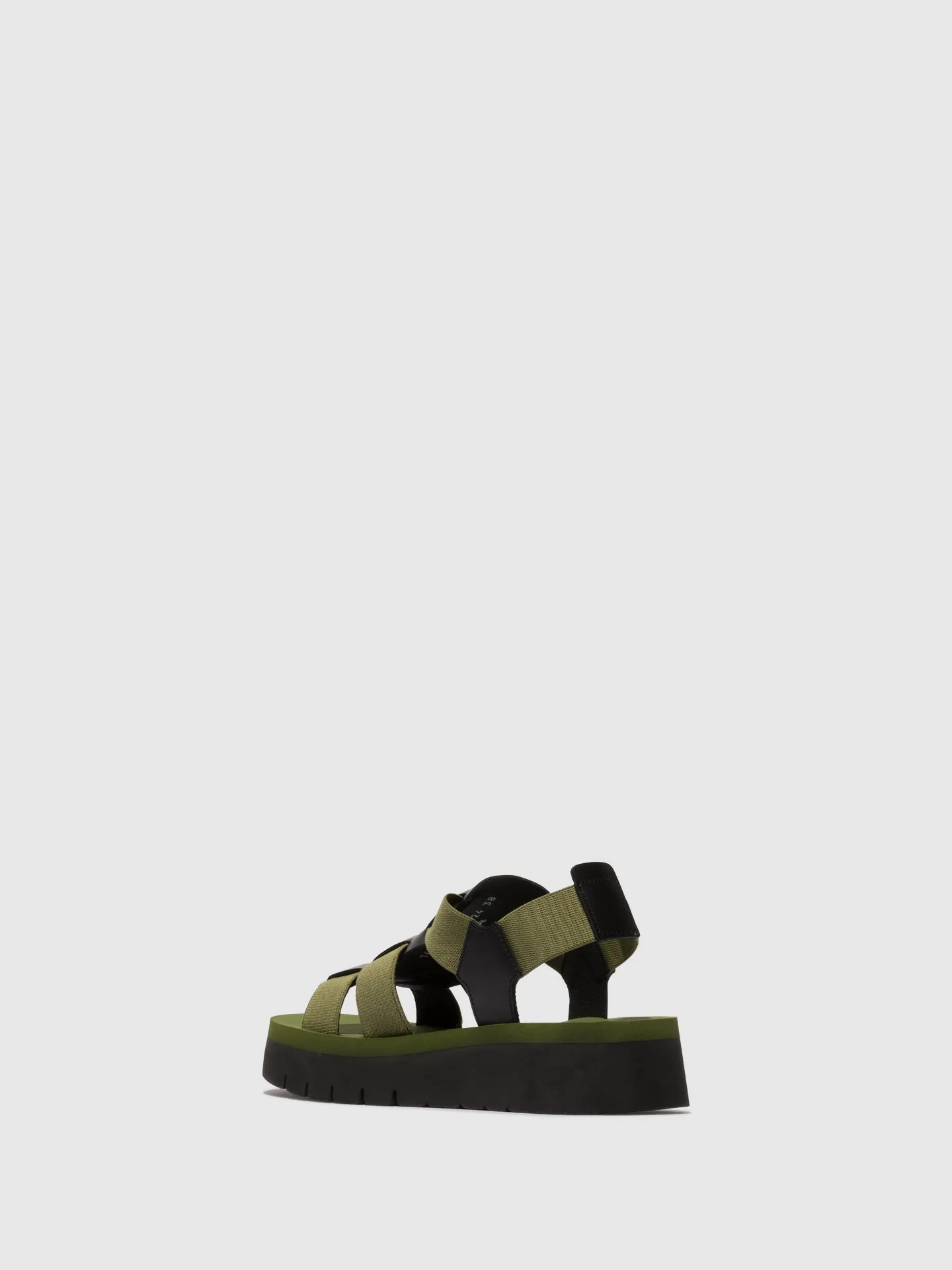 Sling-Back Sandals SAMB245FLY BLACK/ARMY GREEN/ARMY GREEN sold by Fly London product image thumbnail 3