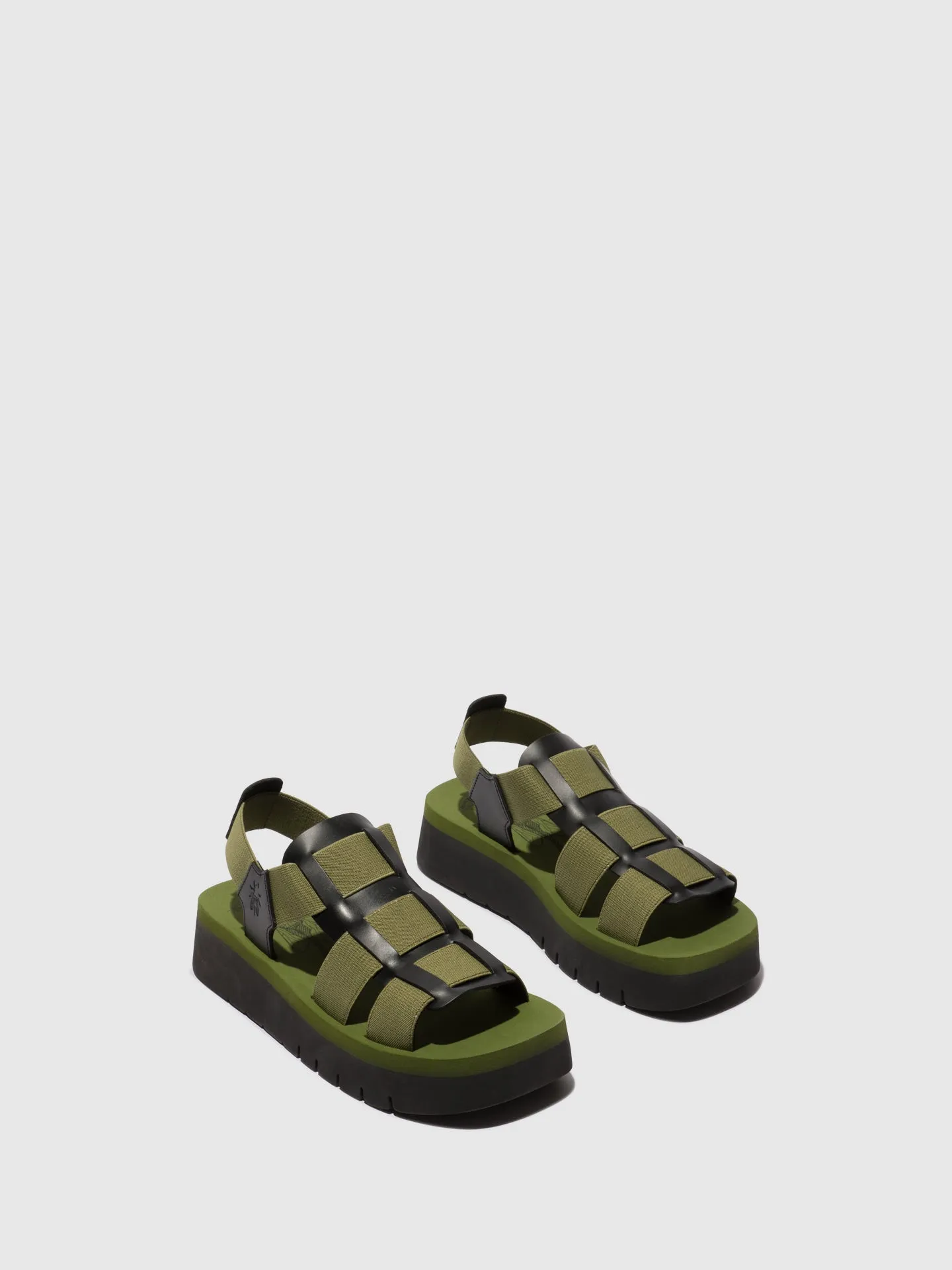 Sling-Back Sandals SAMB245FLY BLACK/ARMY GREEN/ARMY GREEN sold by Fly London product image thumbnail 2