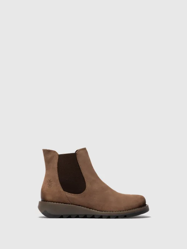 Chelsea Ankle Boots SALV195FLY TAUPE (BROWN ELASTIC) sold by Fly London