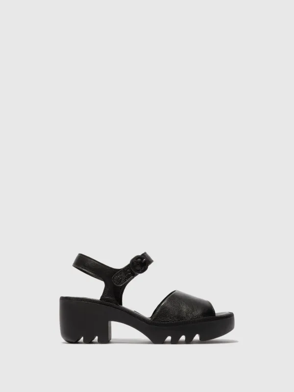 Sling-Back Sandals TULL503FLY BLACK/BLACK sold by Fly London