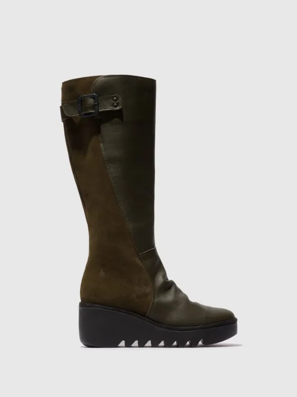 Zip Up Boots BEFY541FLY MILITARY sold by Fly London