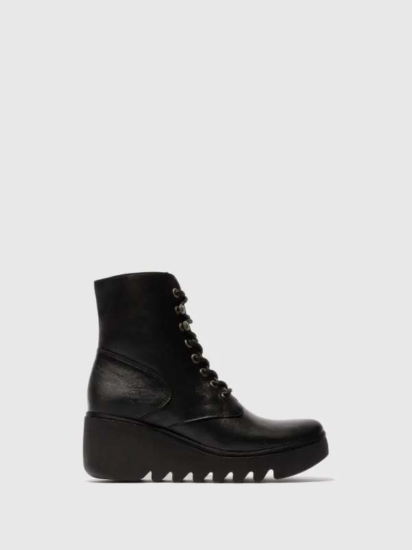 Lace-up Ankle Boots BIRR534FLY BLACK sold by Fly London