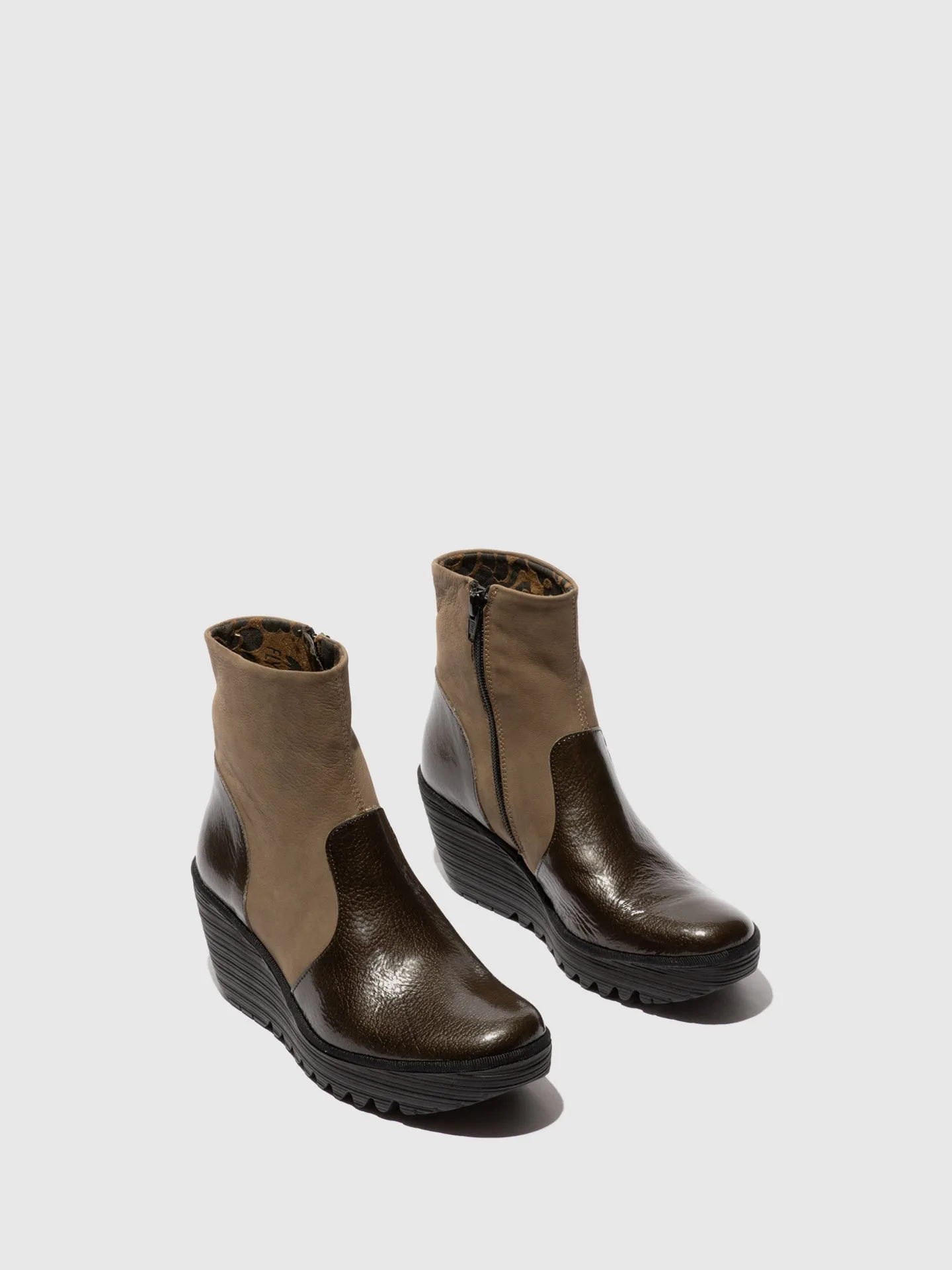 Zip Up Ankle Boots YUXI506FLY GREEN/KHAKI sold by Fly London product image thumbnail 2