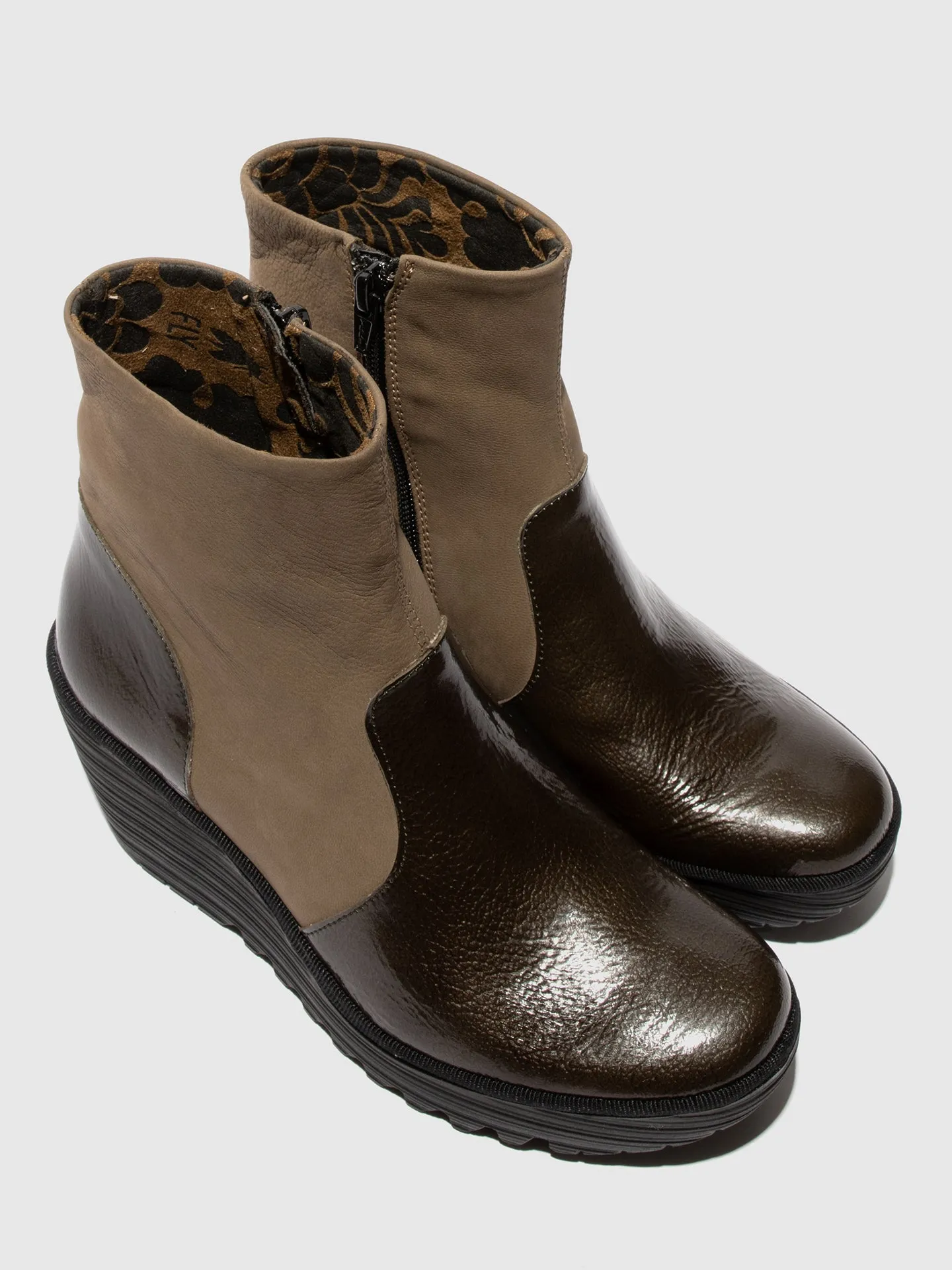 Zip Up Ankle Boots YUXI506FLY GREEN/KHAKI sold by Fly London product image thumbnail 4