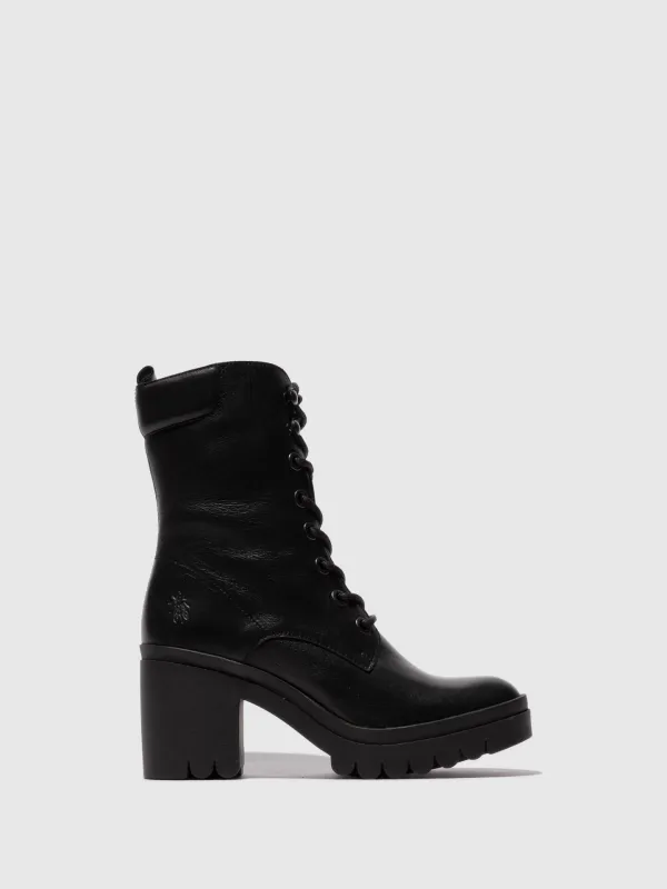 Lace-up Ankle Boots TIEL642FLY DUBLIN BLACK sold by Fly London