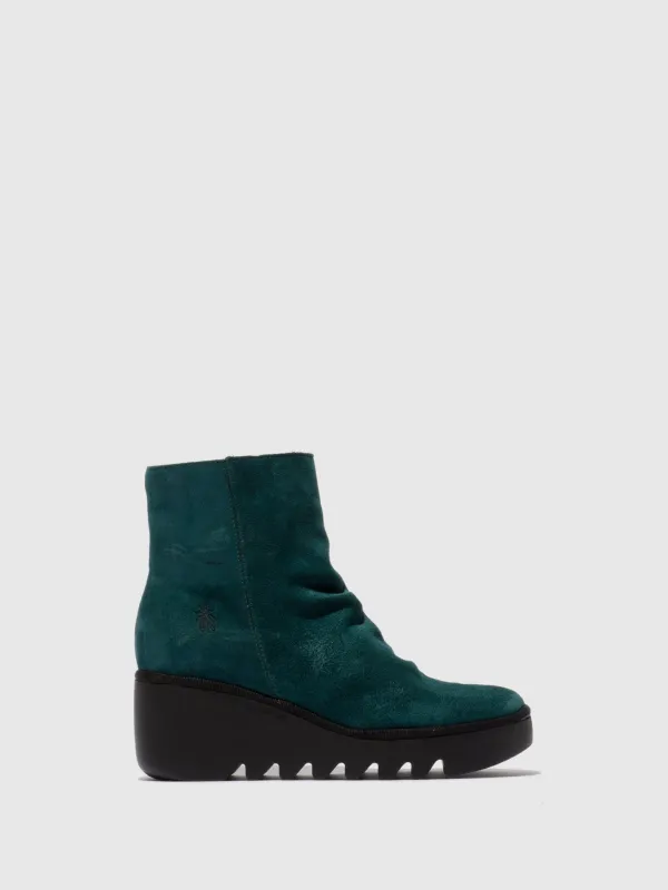 Zip Up Ankle Boots BAAN538FLY PETROL sold by Fly London