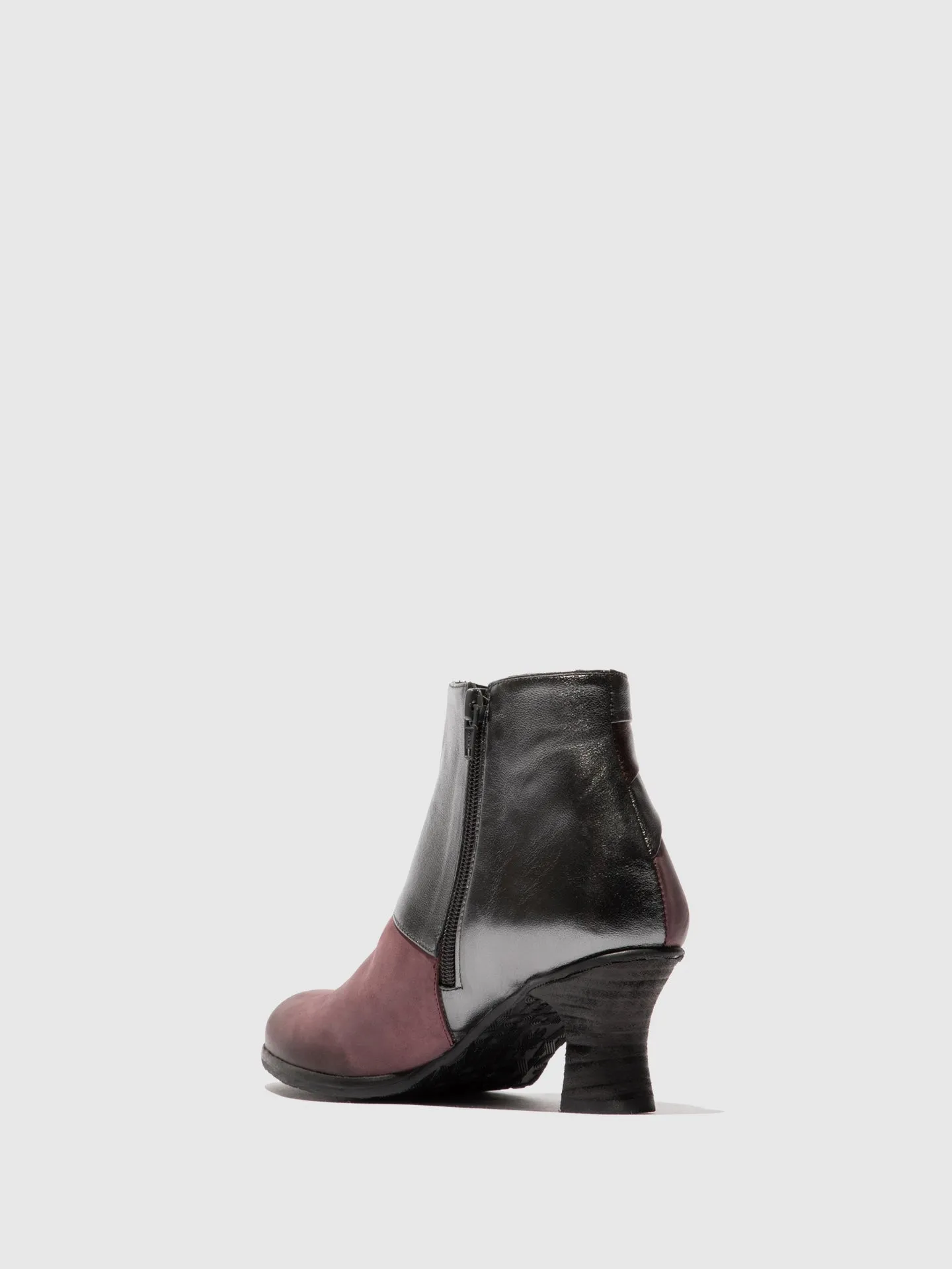 Zip Up Ankle Boots BRAL162FLY BURGUNDY/BURGUNDY/GRAPHITE sold by Fly London product image thumbnail 3