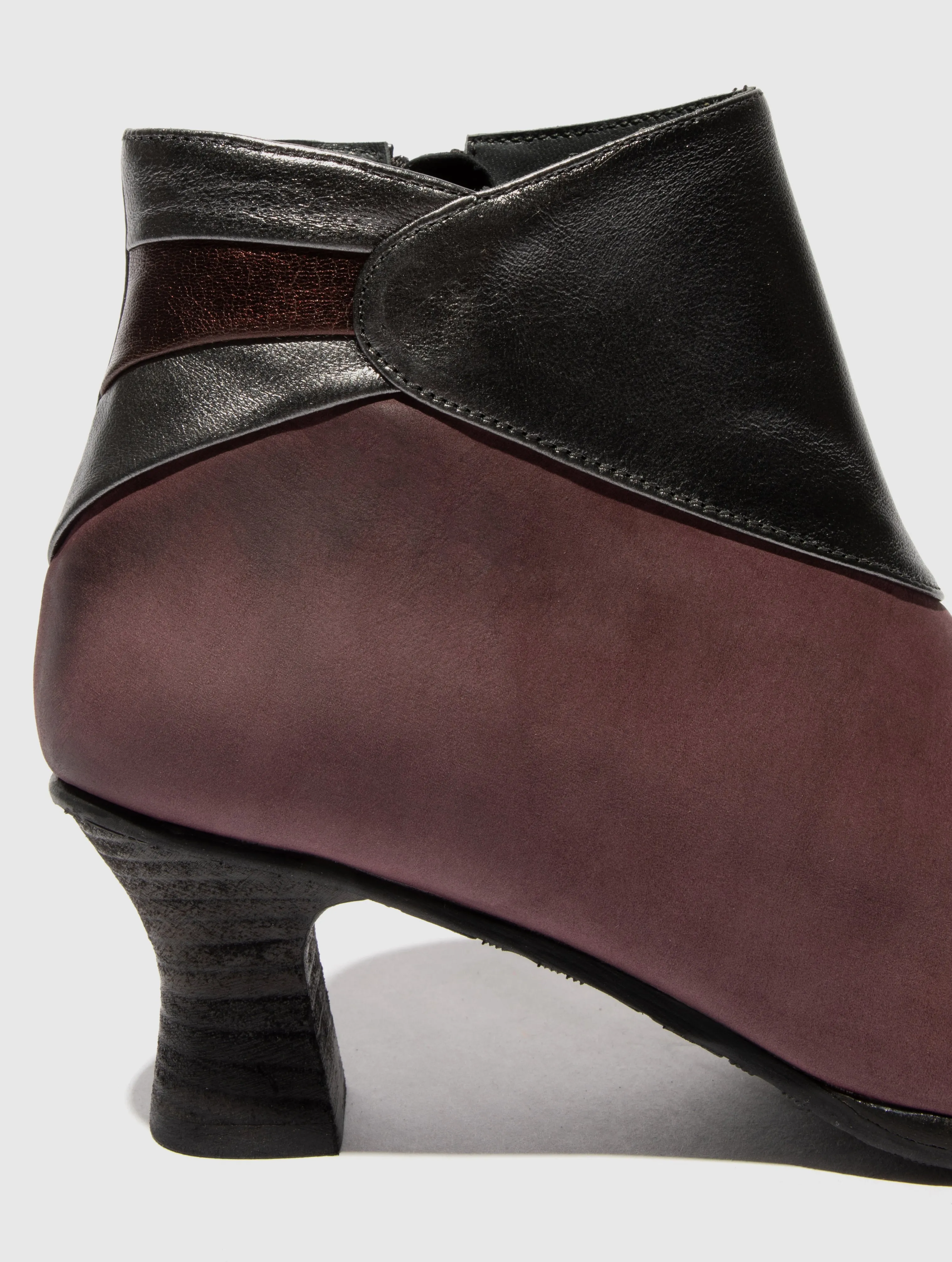 Zip Up Ankle Boots BRAL162FLY BURGUNDY/BURGUNDY/GRAPHITE sold by Fly London product image thumbnail 4