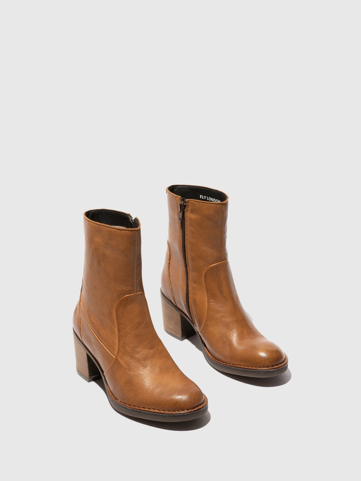 Zip Up Ankle Boots BECY097FLY COGNAC sold by Fly London product image thumbnail 2