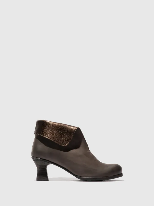 Zip Up Ankle Boots BLEV164FLY GREY/DK.GOLD sold by Fly London
