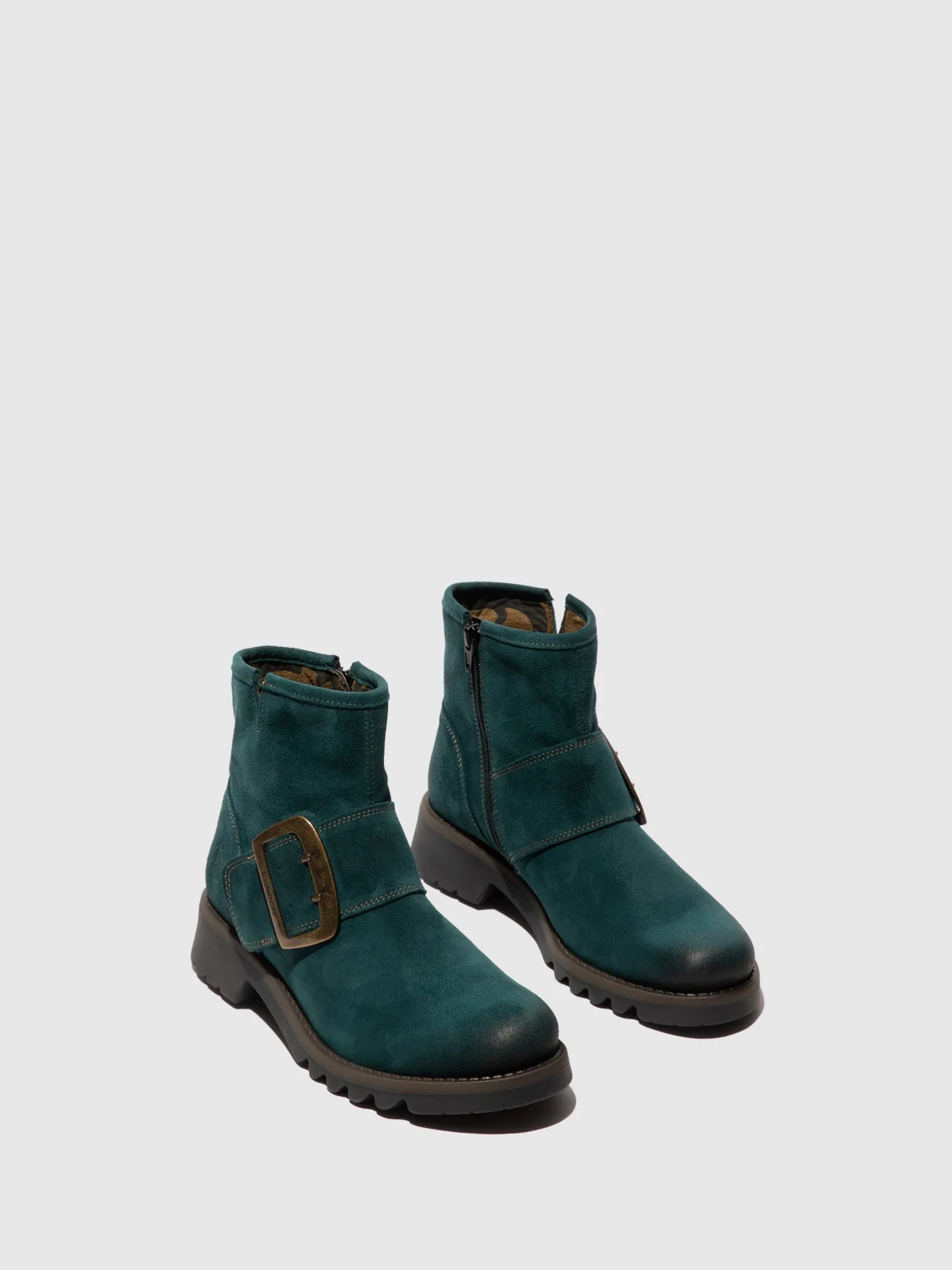 Buckle Ankle Boots RILY991FLY OIL SUEDE PETROL sold by Fly London product image thumbnail 2