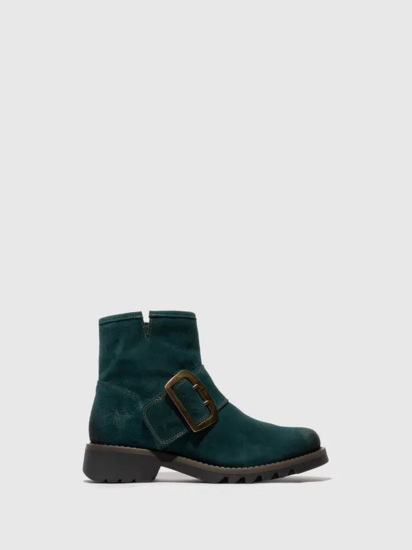 Buckle Ankle Boots RILY991FLY OIL SUEDE PETROL sold by Fly London
