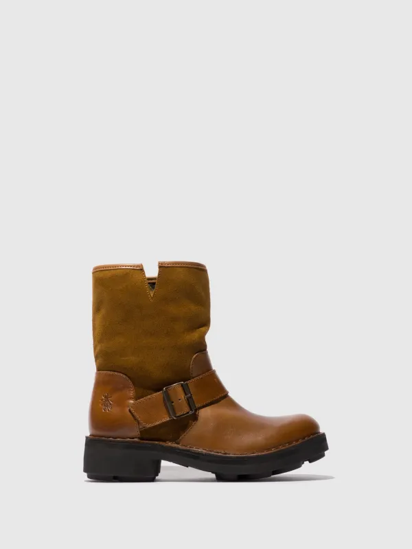 Buckle Ankle Boots NALY141FLY MID.BROWN/TOBACCO sold by Fly London