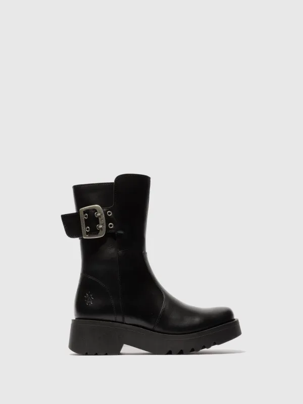Buckle Ankle Boots MAZZ127FLY BLACK sold by Fly London