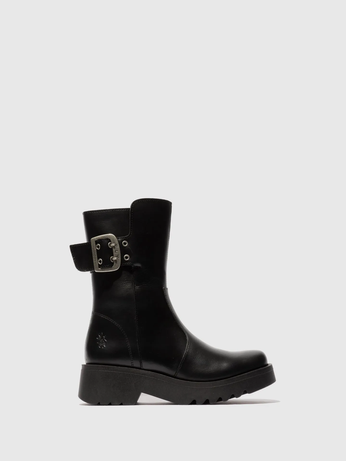 Buckle Ankle Boots MAZZ127FLY BLACK sold by Fly London