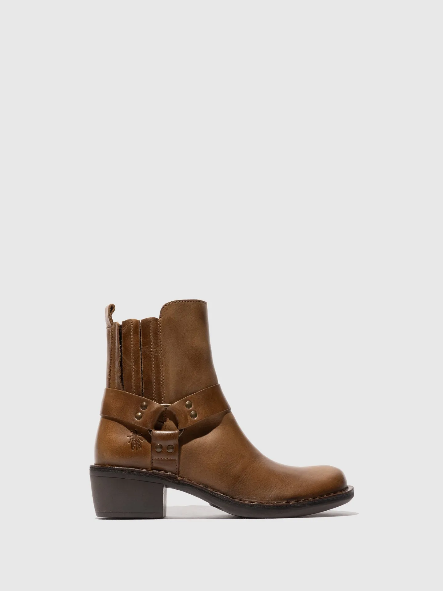 Zip Up Ankle Boots MEBI123FLY CAMEL sold by Fly London