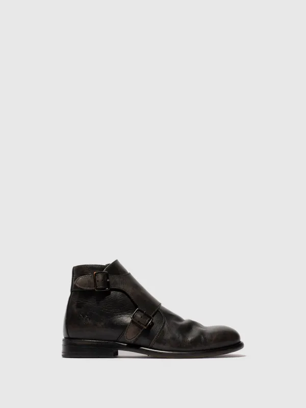 Buckle Ankle Boots WUOL142FLY WASHED BLACK sold by Fly London