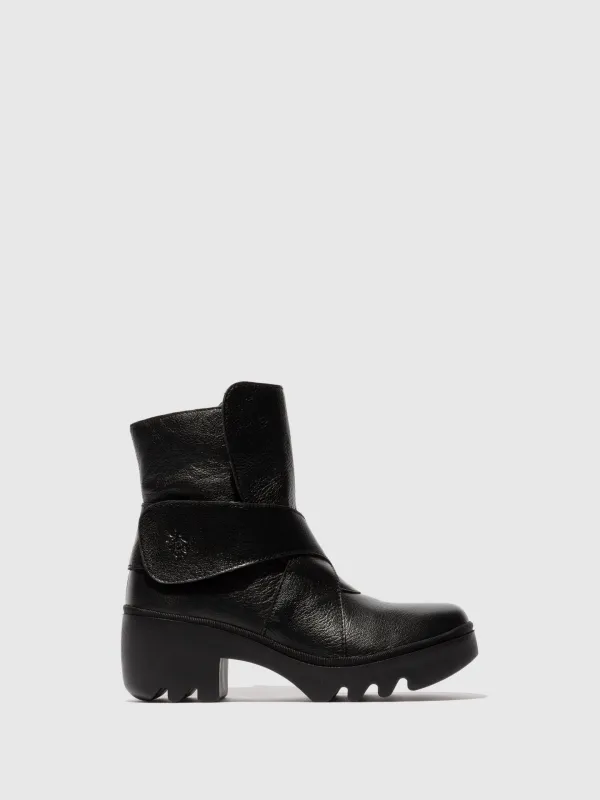 Velcro Ankle Boots TEFA532FLY BLACK sold by Fly London