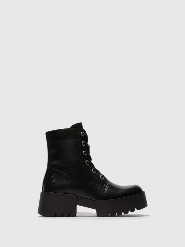 Lace-up Ankle Boots ELVU140FLY BLACK sold by Fly London