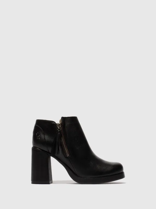 Zip Up Ankle Boots SHAR986FLY DUBLIN BLACK sold by Fly London