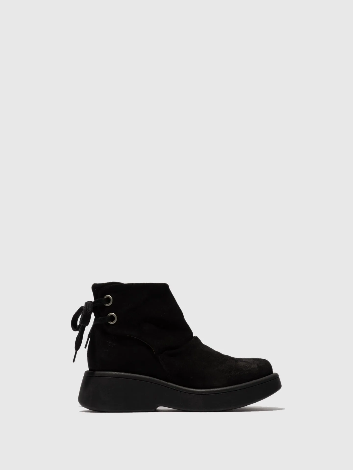 Lace-up Ankle Boots MEBS189FLY OIL SUEDE BLACK sold by Fly London