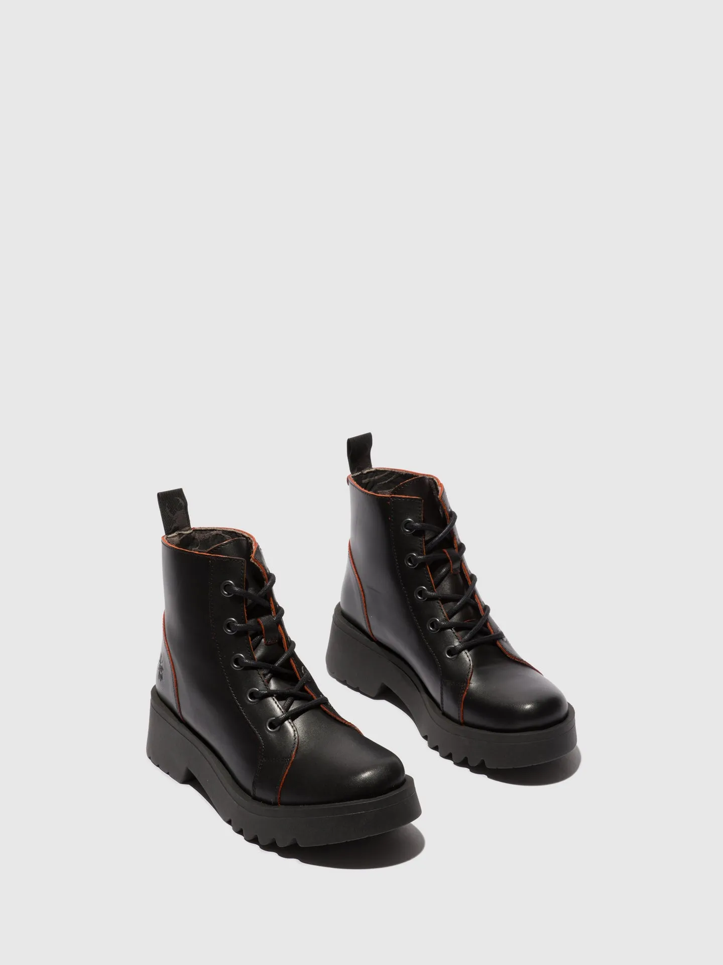 Lace-up Ankle Boots METZ788FLY BLACK/RED sold by Fly London product image thumbnail 2