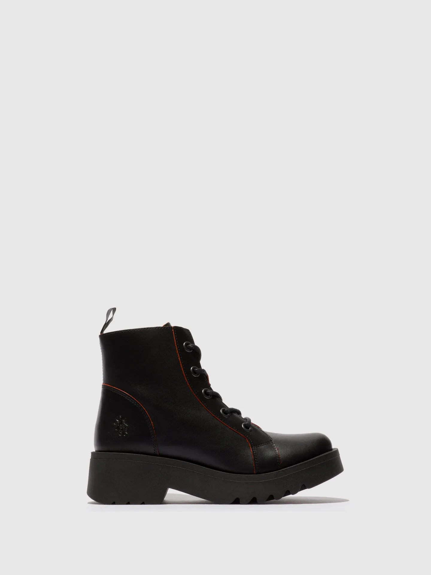 Lace-up Ankle Boots METZ788FLY BLACK/RED sold by Fly London
