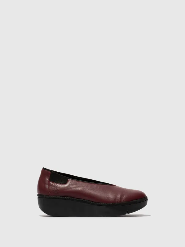 Slip-on Shoes JURY470FLY WINE (BLACK ELASTIC) sold by Fly London
