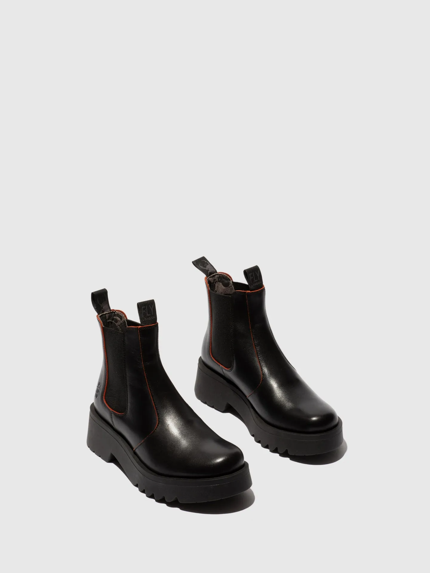 Chelsea Ankle Boots MEDI789FLY BLACK/RED sold by Fly London product image thumbnail 2