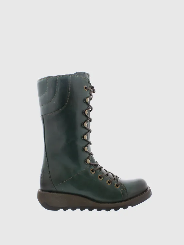 Green Lace-up Boots sold by Fly London
