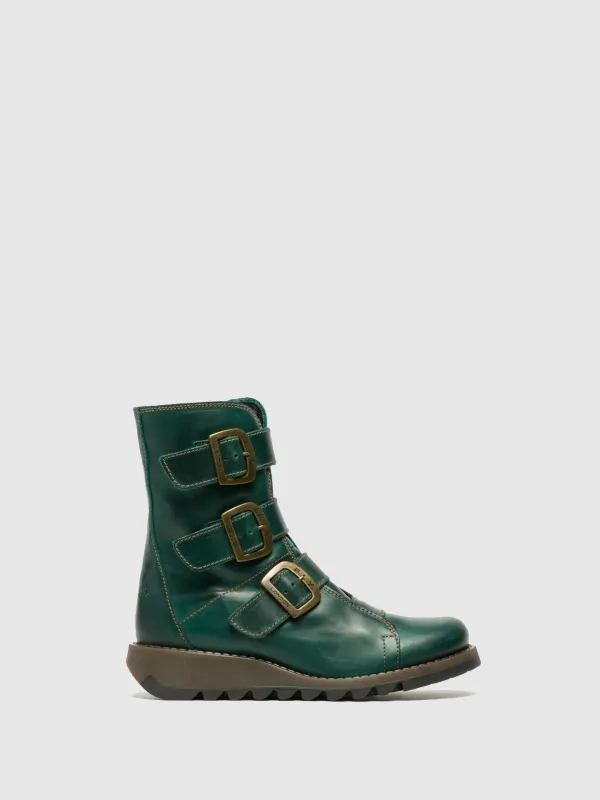 Buckle Ankle Boots SCOP110FLY PETROL sold by Fly London
