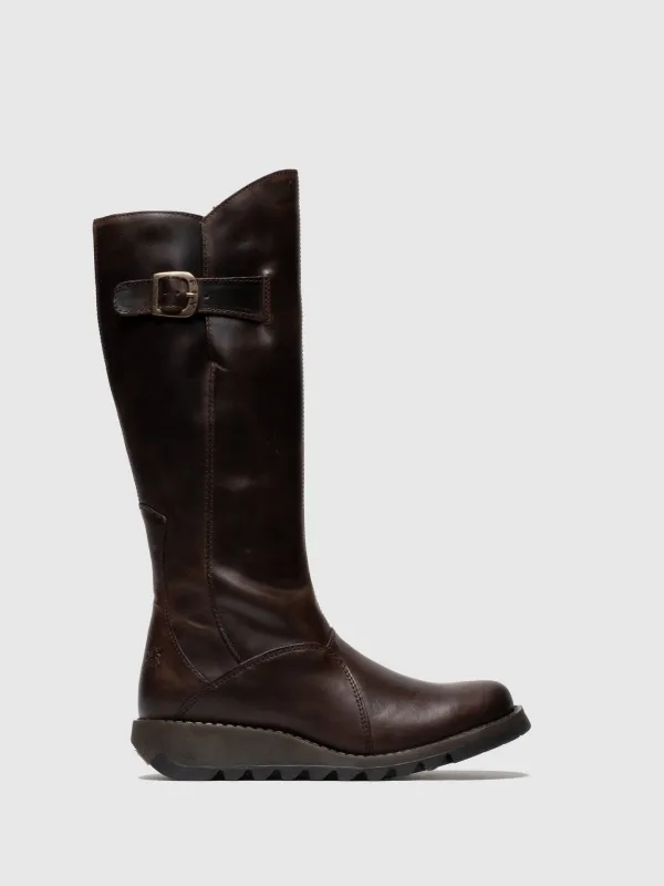 Zip Up Boots MOL 2 DK BROWN sold by Fly London