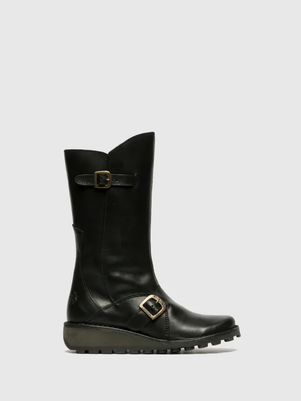 Buckle Boots MES BLACK sold by Fly London