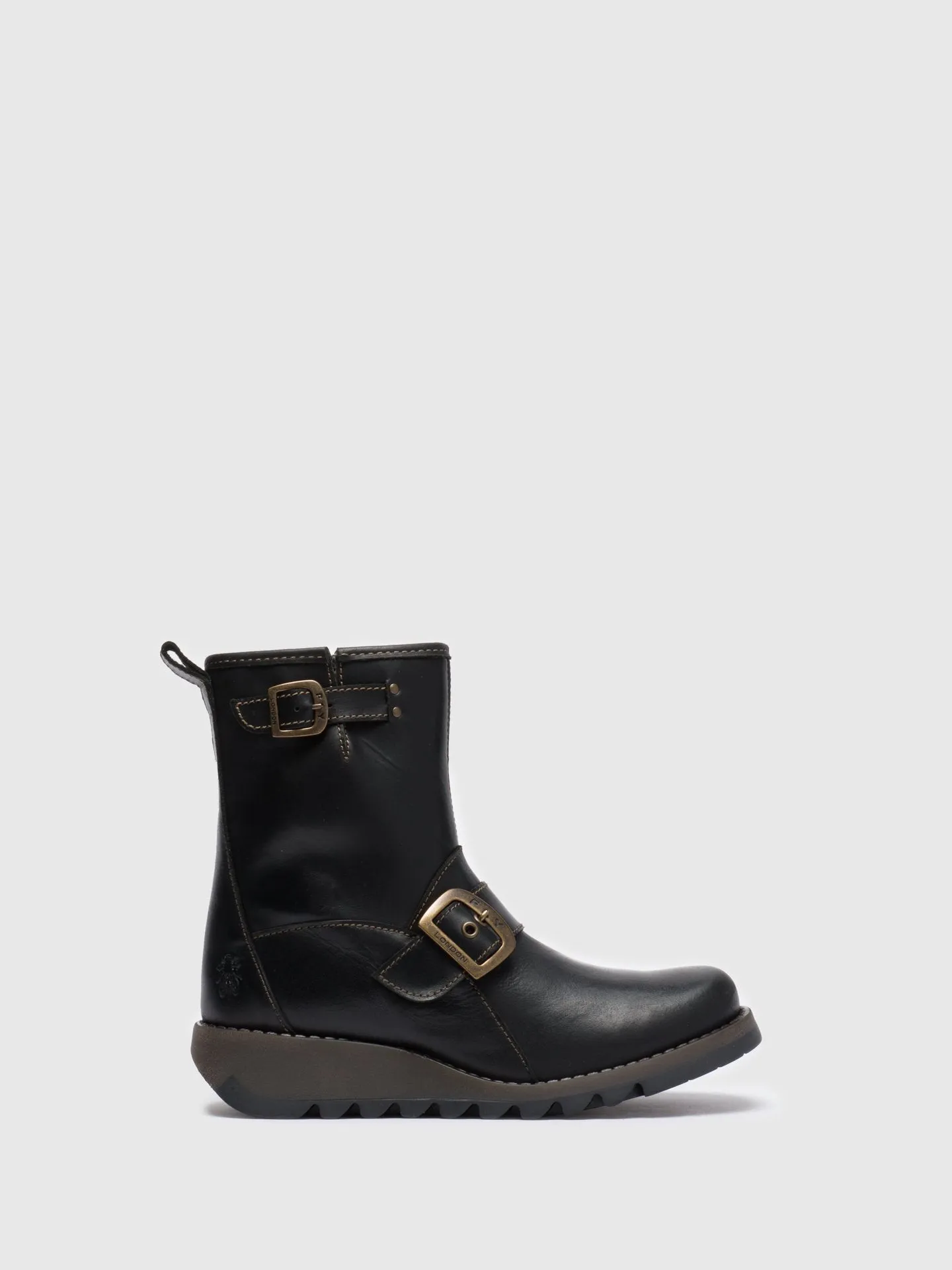 Buckle Ankle Boots SINO525FLY BLACK sold by Fly London