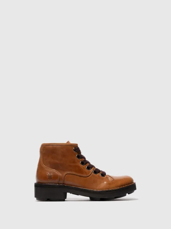 Lace-up Ankle Boots NUXE138FLY MID. BROWN sold by Fly London