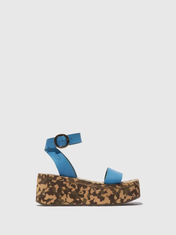 Platform Sandals CAMU034FLY BLUE sold by Fly London