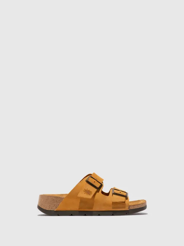 Buckle Sandals CAJA721FLY SUEDE MUSTARD sold by Fly London